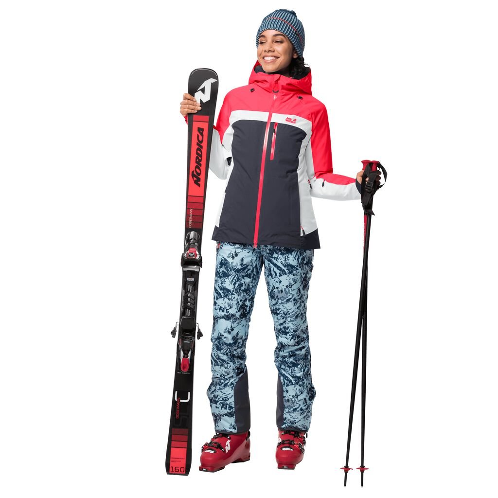 Jack Wolfskin GREAT SNOW Női Síkabát Fekete/Piros - MZIHRC-497